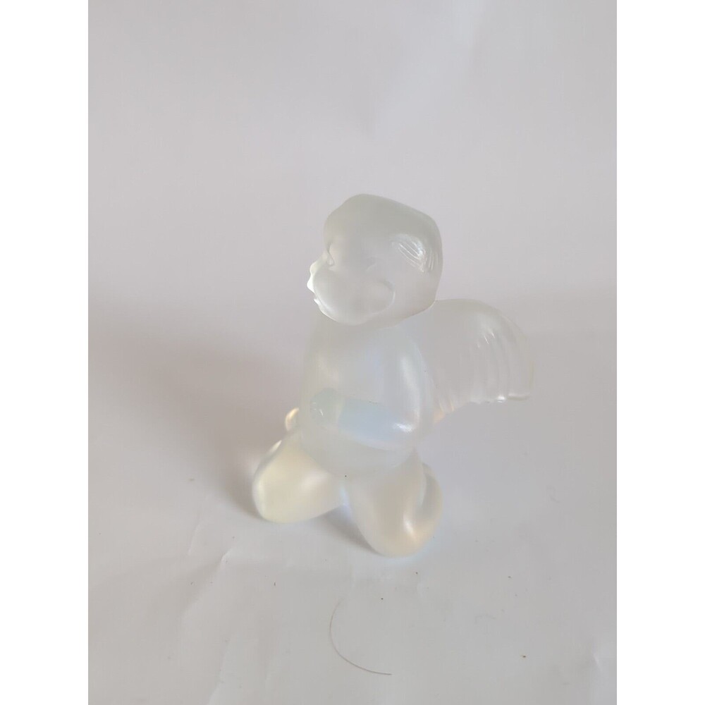 LALIQUE Angel Figurine OPALESCENT Glass CRYSTAL CHERUBINO RAPHAEL PAPERWEIGHT - Picture 4 of 4